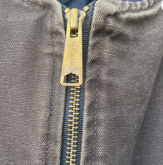VTG Carhartt Vest 2XL Men's USA Union Brown Full Zip Quilt Lined Canvas V02 CHT