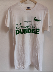 VTG 80s Crocodile Dundee Movie Promo T-Shirt Adult Medium Paramount 75’th Movie