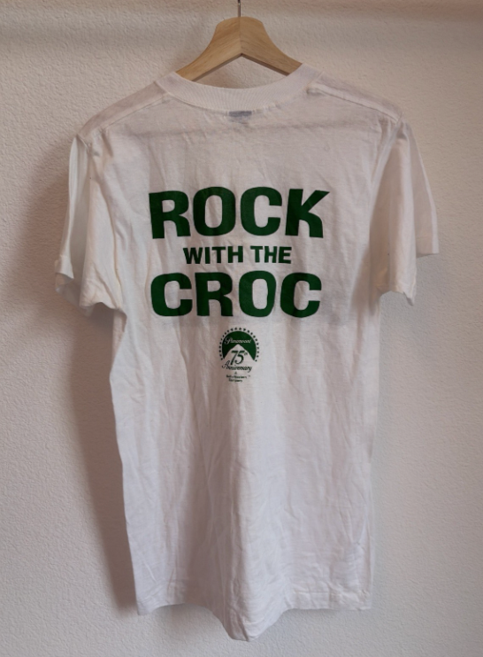 VTG 80s Crocodile Dundee Movie Promo T-Shirt Adult Medium Paramount 75’th Movie