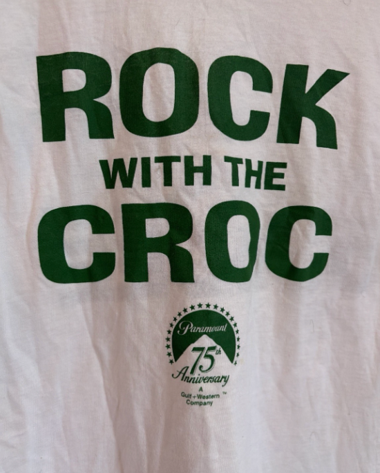 VTG 80s Crocodile Dundee Movie Promo T-Shirt Adult Medium Paramount 75’th Movie