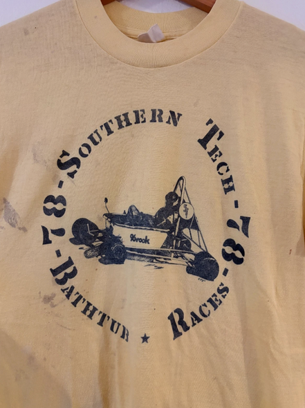 Vintage 1970s Southern Tech Bathtub Races T Shirt Sz L (Actual Sz S/M)