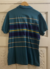 Vintage Ocean Pacific Polo Shirt Men Large Striped Made USA 90s Sz L (Tagged XL)