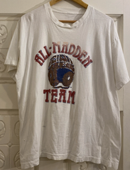 Vintage Large All Madden NFL Football Vintage Tee Single Stitch 1992 Sz XL