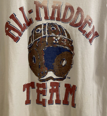 Vintage Large All Madden NFL Football Vintage Tee Single Stitch 1992 Sz XL