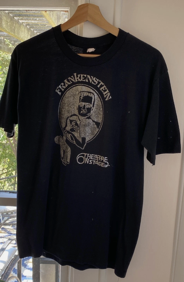 Vintage 80s Frankenstein Shirt Size M/L Tour Theatre On Stage