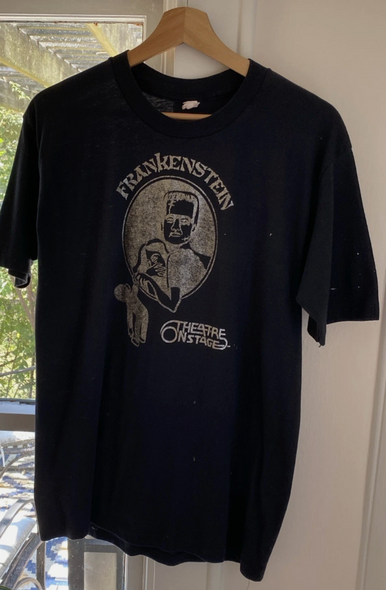 Vintage 80s Frankenstein Shirt Size M/L Tour Theatre On Stage
