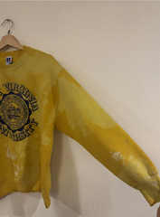 Vintage Sweatshirt Mens Large Yellow  West Virginia University Graphic 90s