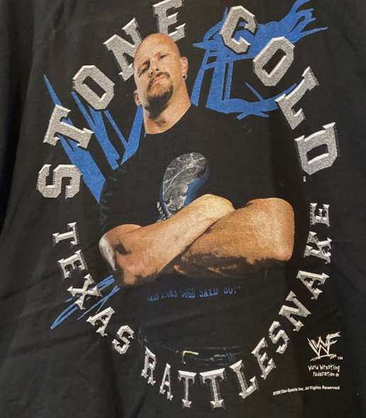 VTG 90s WWF Stone Cold Steve Austin 3:16 T-Shirt Black Large New With Tags