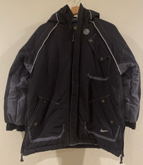 Vintage 90s Nike Big Nike Lettering Insulated Jacket L Black Snow Jacket  Y2K