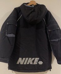Vintage 90s Nike Big Nike Lettering Insulated Jacket L Black Snow Jacket  Y2K