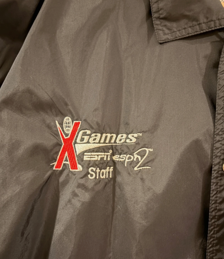 Adidas 1995 Snap Windbreaker Jacket X-Games Staff VTG Large Mens size L