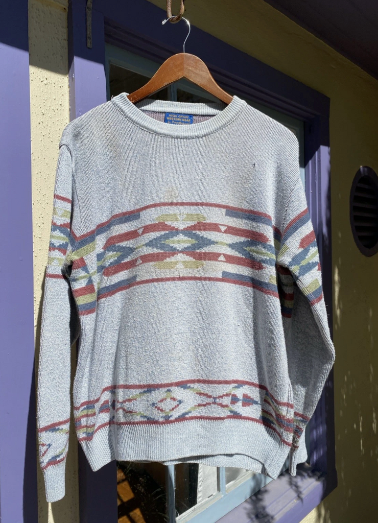 Vintage Pendleton High Grade Western Wear Wool Sweater Medium Made in USA