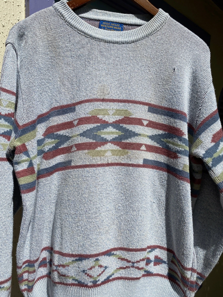 Vintage Pendleton High Grade Western Wear Wool Sweater Medium Made in USA