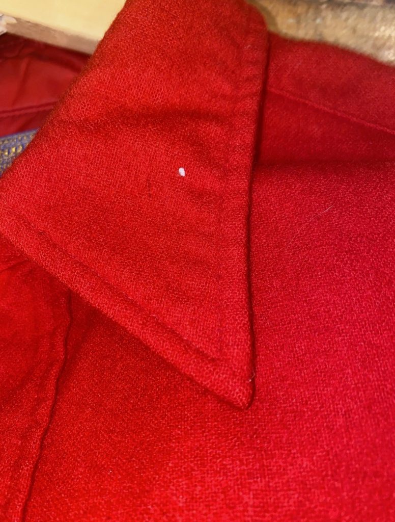 Vintage Pendleton Shirt Mens M Red Wool Elbow Patch Button Up Made USA 70s