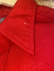 Vintage Pendleton Shirt Mens M Red Wool Elbow Patch Button Up Made USA 70s