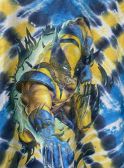 Vintage Marvel's Wolverine T-Shirt Mens Large Universal  Tie Dye 2000 AOP SZ Med