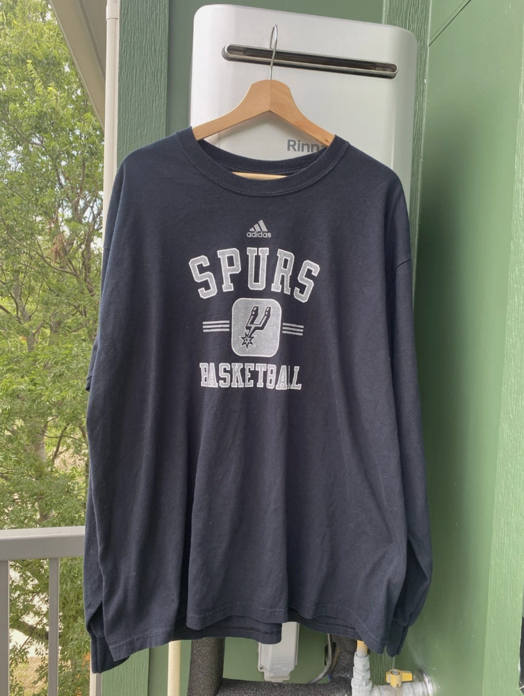 San Antonio Spurs Longsleeve T-Shirt Sz L Mens Black Vintage Streetwear