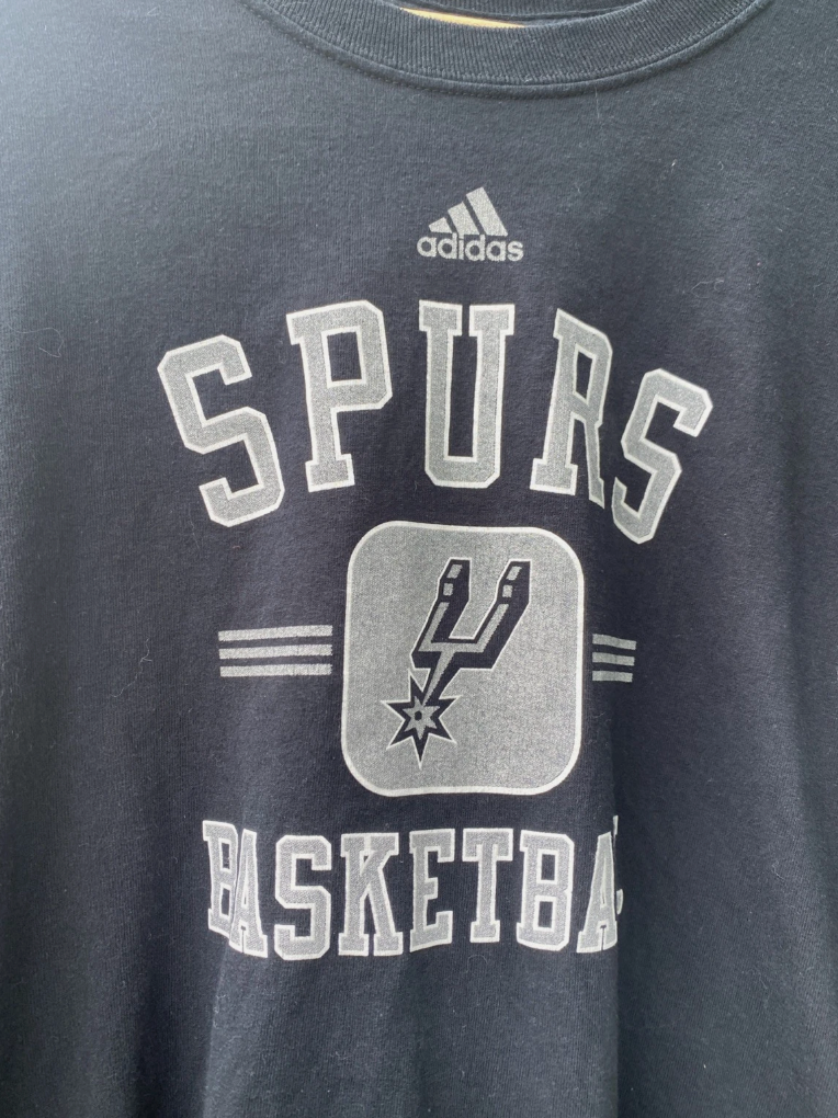 San Antonio Spurs Longsleeve T-Shirt Sz L Mens Black Vintage Streetwear