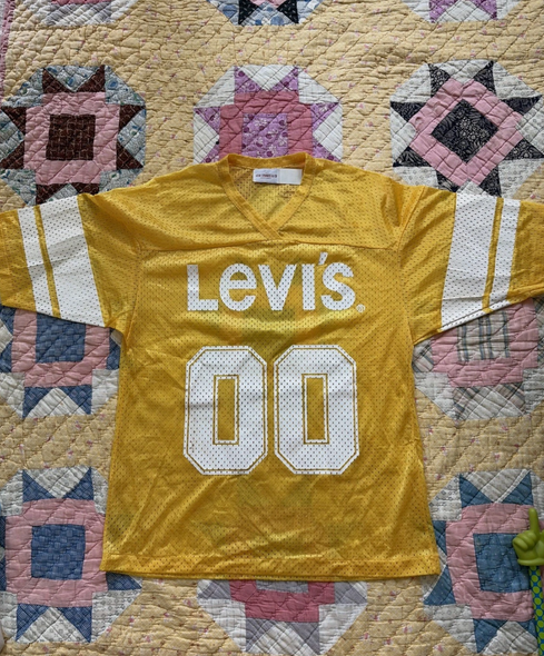 Vintage Levis football style jersey 00 Levi Strauss & Co Juniors size M Mesh