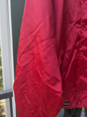 70s Vintage Grand National Cow Palace Rodeo Red Satin Bomber Size XL