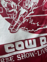 70s Vintage Grand National Cow Palace Rodeo Red Satin Bomber Size XL