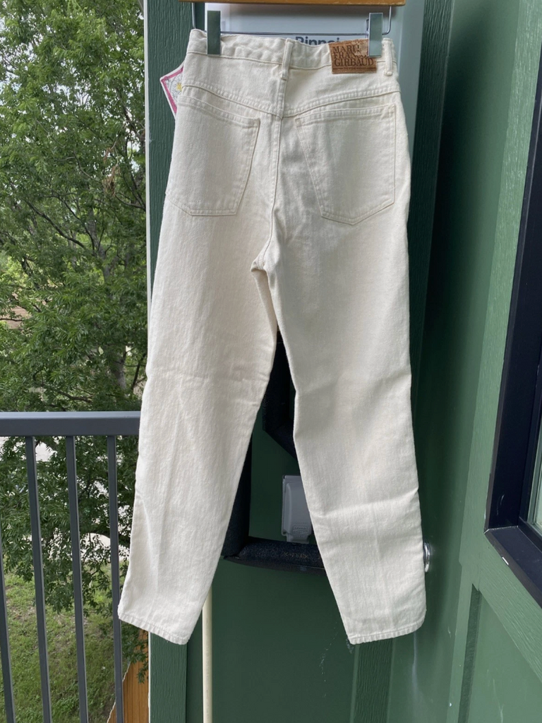 VINTAGE NWT Marithe Francois Girbaud Skinny Cowboy Jeans Womens 9/10 Tapered Tan