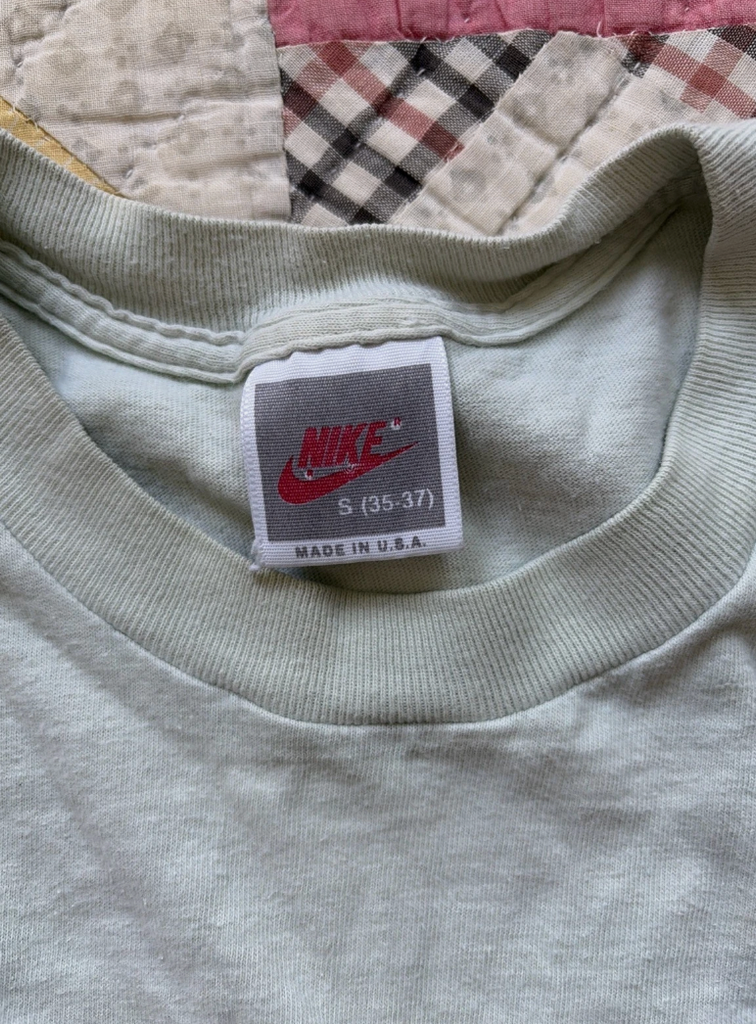 Rare Vintage NIKE Athletic Excellence NAE Spell Out T Shirt 80s 90s Gray Tag S