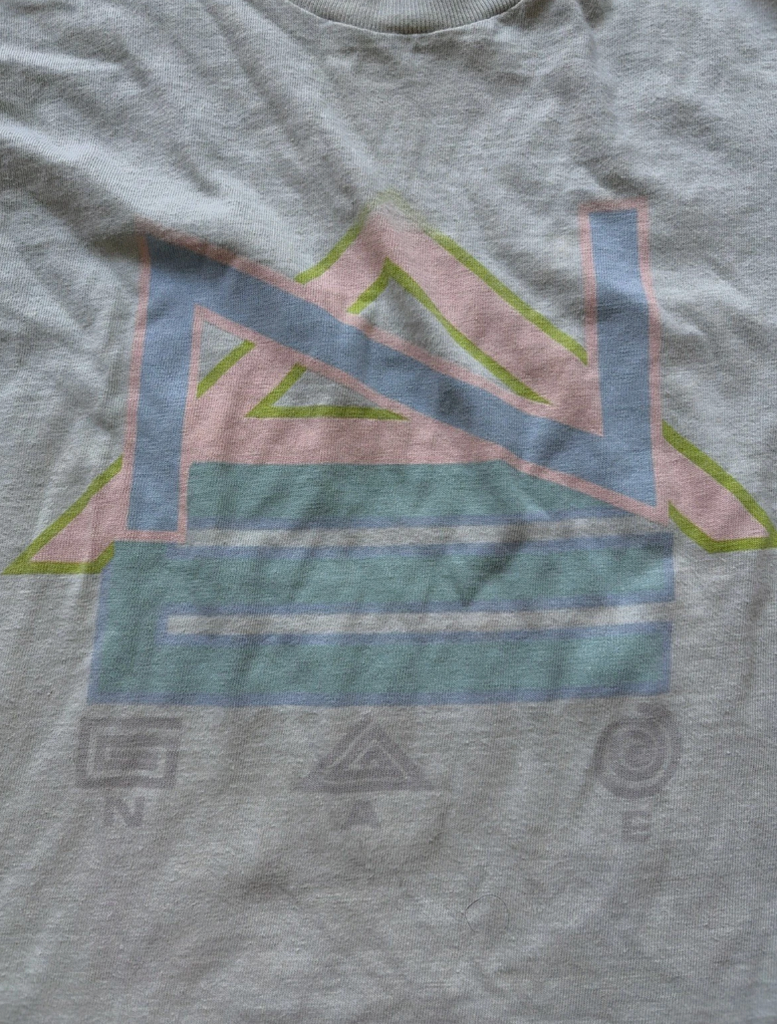 Rare Vintage NIKE Athletic Excellence NAE Spell Out T Shirt 80s 90s Gray Tag S
