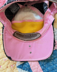 Y2K True Religion Distressed Pink & Plaid Adjustable Ball Cap Hat