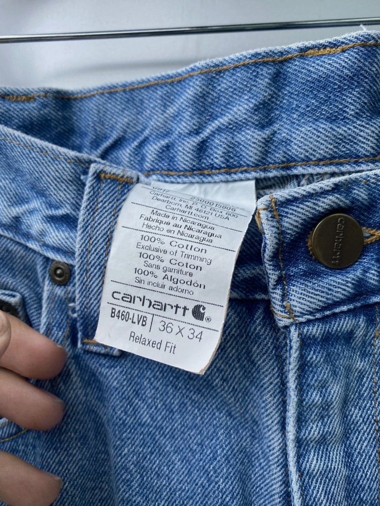 Carhartt Relaxed Fit Men 36x33 Denim Jeans B460-LVB Vintage Y2K
