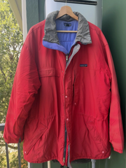 Vintage Patagonia Jacket Mens XL Red Full Zip 1990s Insulated Nylon Pockets