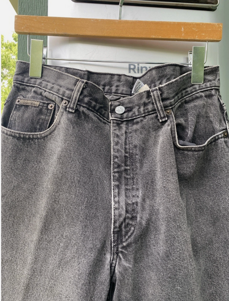 Vintage 90’s Calvin Klein Jeans Mens 32x32 Black Denim Stonewashed Made In USA
