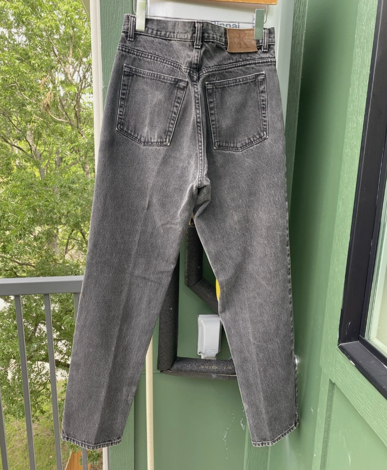 Vintage 90’s Calvin Klein Jeans Mens 32x32 Black Denim Stonewashed Made In USA