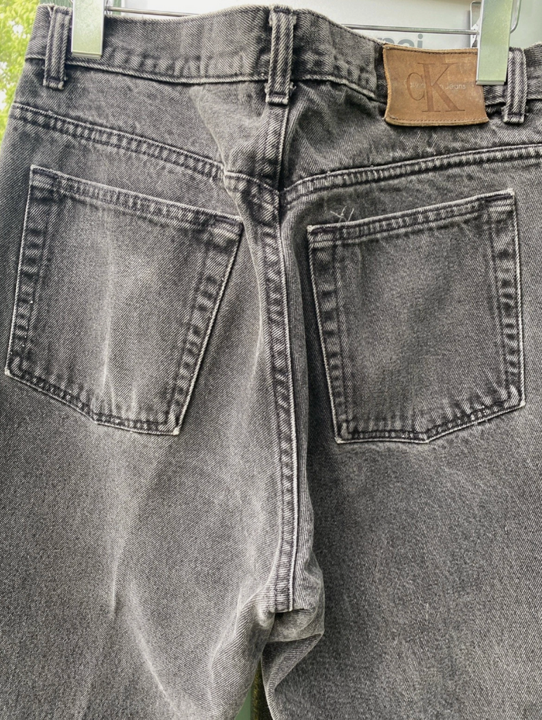 Vintage 90’s Calvin Klein Jeans Mens 32x32 Black Denim Stonewashed Made In USA