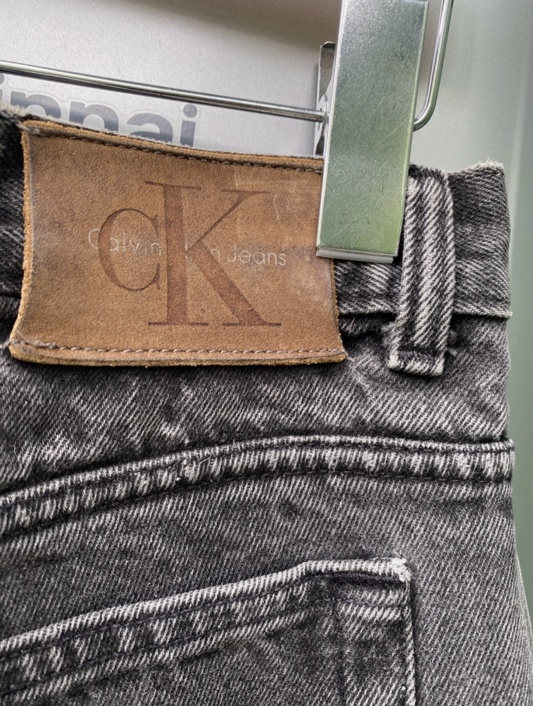 Vintage 90’s Calvin Klein Jeans Mens 32x32 Black Denim Stonewashed Made In USA