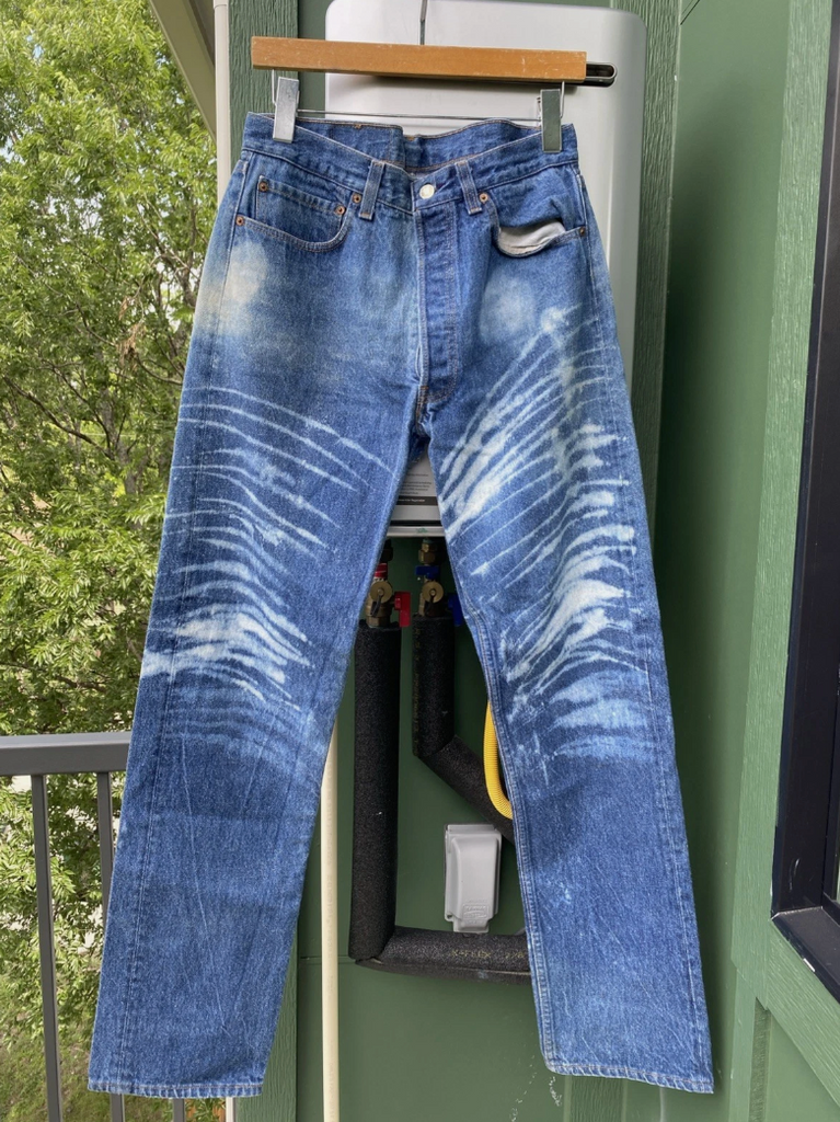 Vintage Levis 501 Jeans Men Bleach Wash! Made In USA Button Fly Fits 32x32