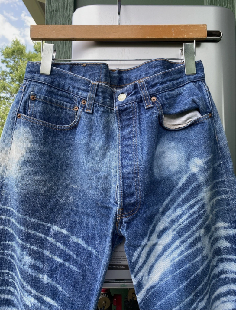 Vintage Levis 501 Jeans Men Bleach Wash! Made In USA Button Fly Fits 32x32