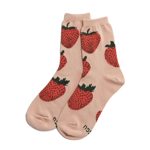 Baggu Crew Sock - Strawberry