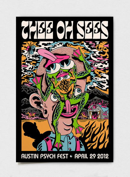 Thee Oh Sees - Live at Levitation 2012 Poster (Foil and Regular)