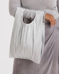 Baggu Pleated Chrome Metallic Bag