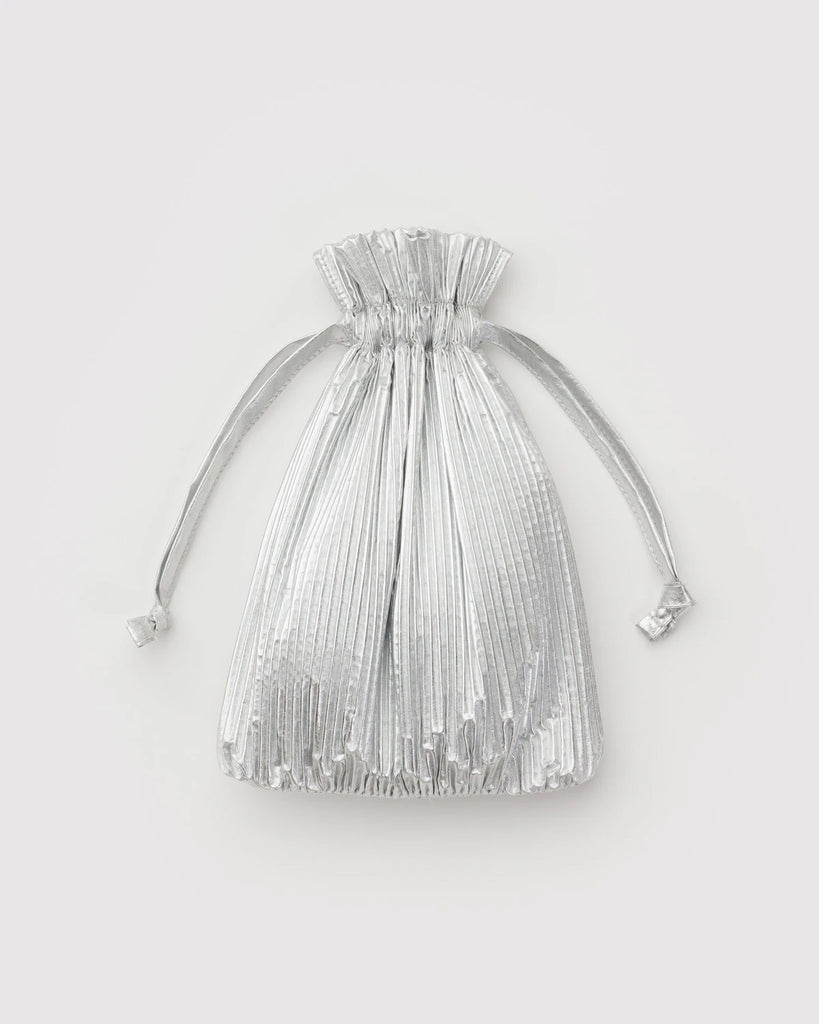 Baggu Pleated Chrome Metallic Bag