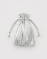 Baggu Pleated Chrome Metallic Bag
