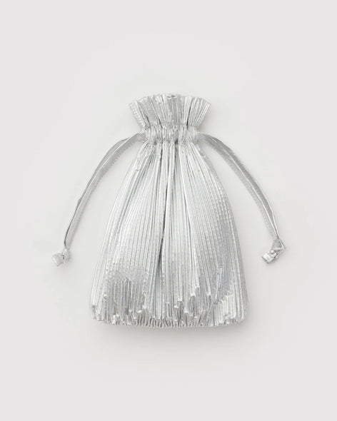 Baggu Pleated Chrome Metallic Bag