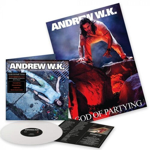 Andrew W.K. God Is Partying (Parental Advisory Explicit Lyrics, Colored Vinyl, White, Poster) - (M) (ONLINE ONLY!!)
