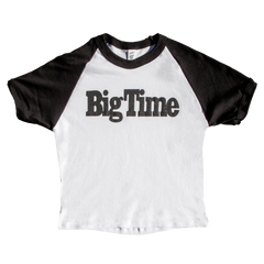 Big Time Cropped Raglan - White/Black - Ships Week of 6/29