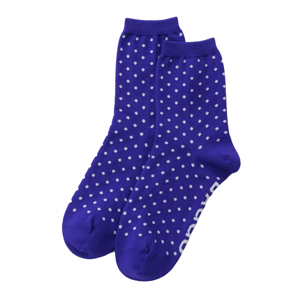 Baggu Crew Sock - Micro Blue and White Polka Dot
