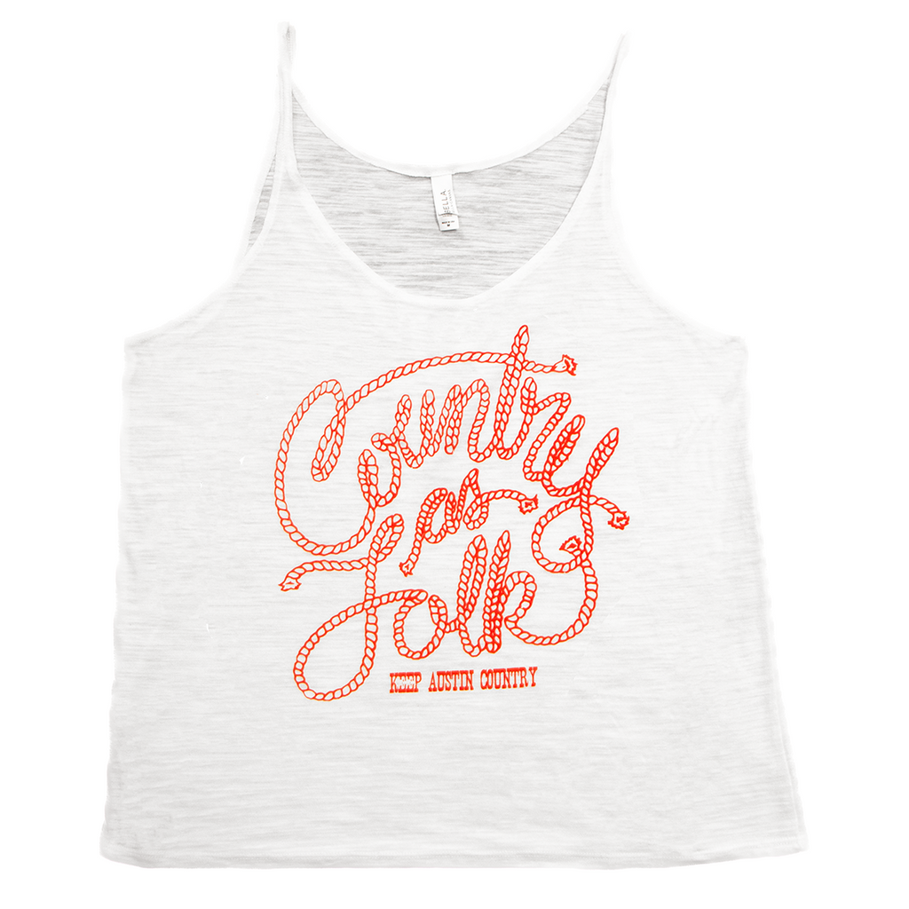 Country as Folk Rope Tank - White