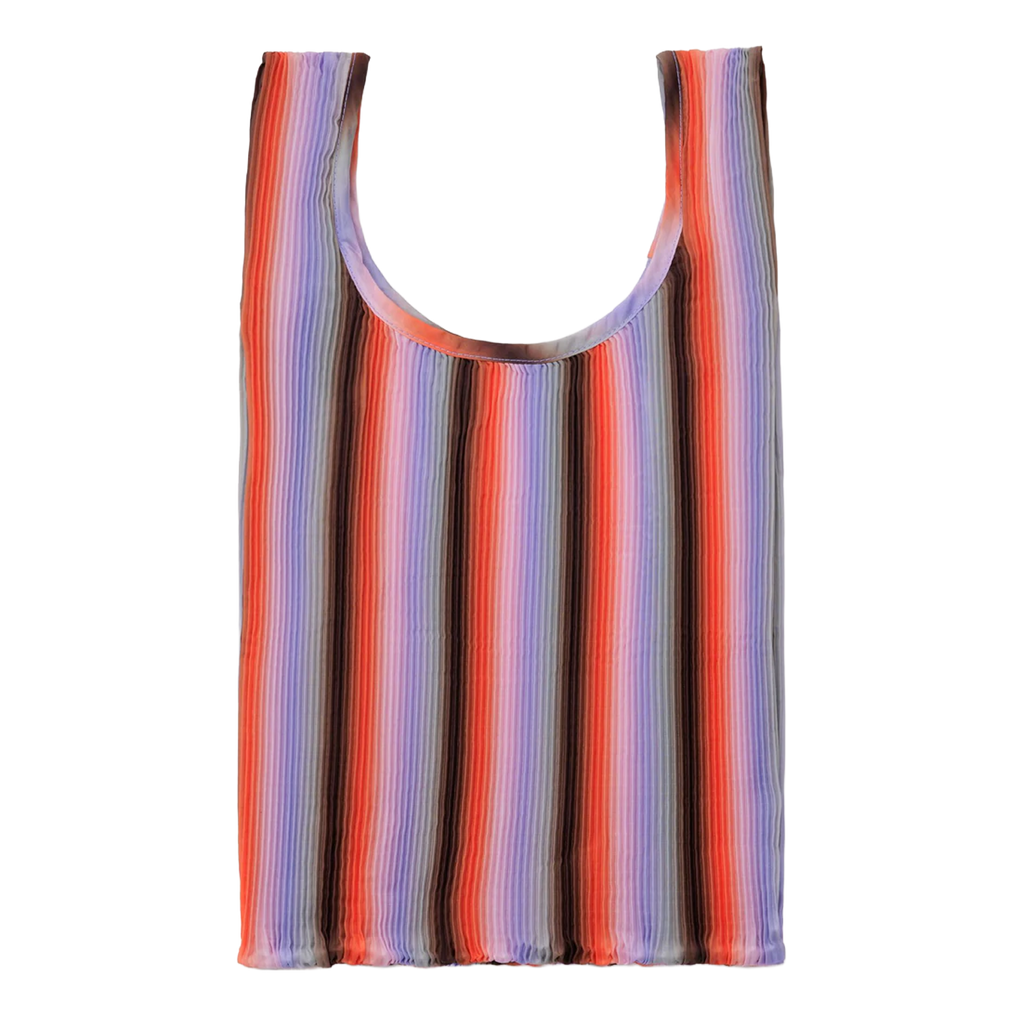 Baggu Pleated Gradient Stripe Poppy & Lilac Bag