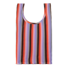 Baggu Pleated Gradient Stripe Poppy & Lilac Bag