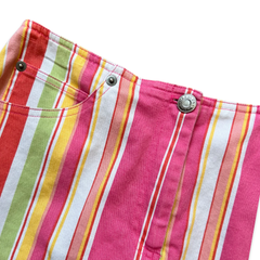 Vintage Pink Stripe Mini Skirt